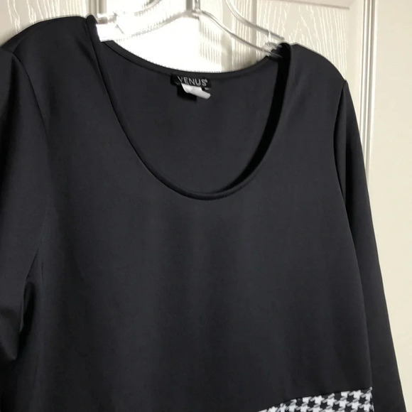 VENUS Houndstooth 3/4 Sleeve Dress - Picture 2 of 9